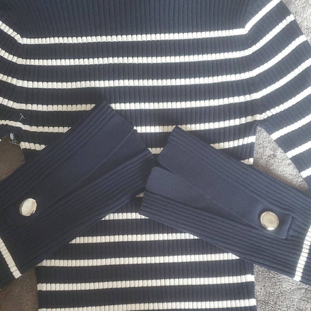 NWOT A.L.C. ANYA RIBBED STRIPE BOAT-NECK TOP /SWEATER/ - Picture 13 of 16